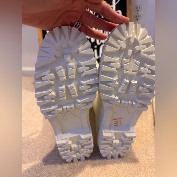 SUPERGA WOMENS 799 RUBBER BOOTS LETTERING WHITE - Picture 2 of 11